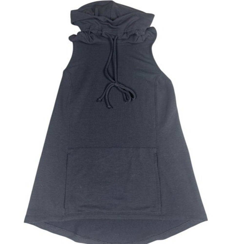 CALIA Women's Small Sleeveless Cowl Neck Black Tencel Blend Activewear Top